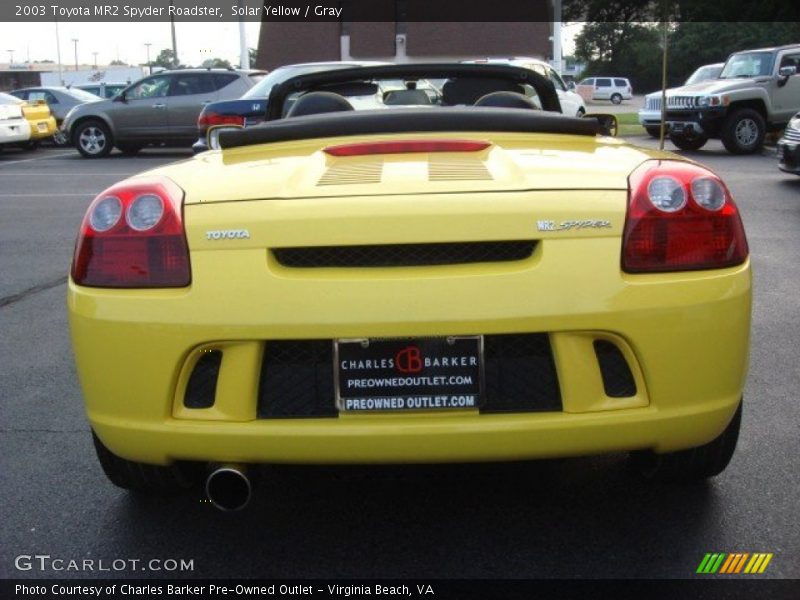 Solar Yellow / Gray 2003 Toyota MR2 Spyder Roadster