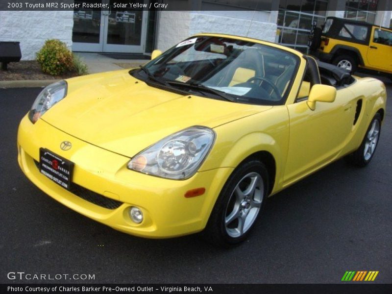 Solar Yellow / Gray 2003 Toyota MR2 Spyder Roadster