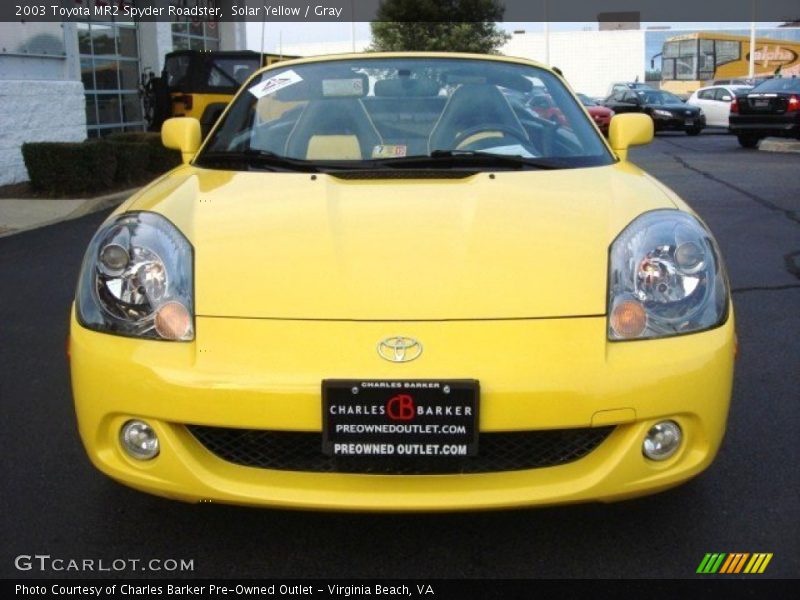 Solar Yellow / Gray 2003 Toyota MR2 Spyder Roadster