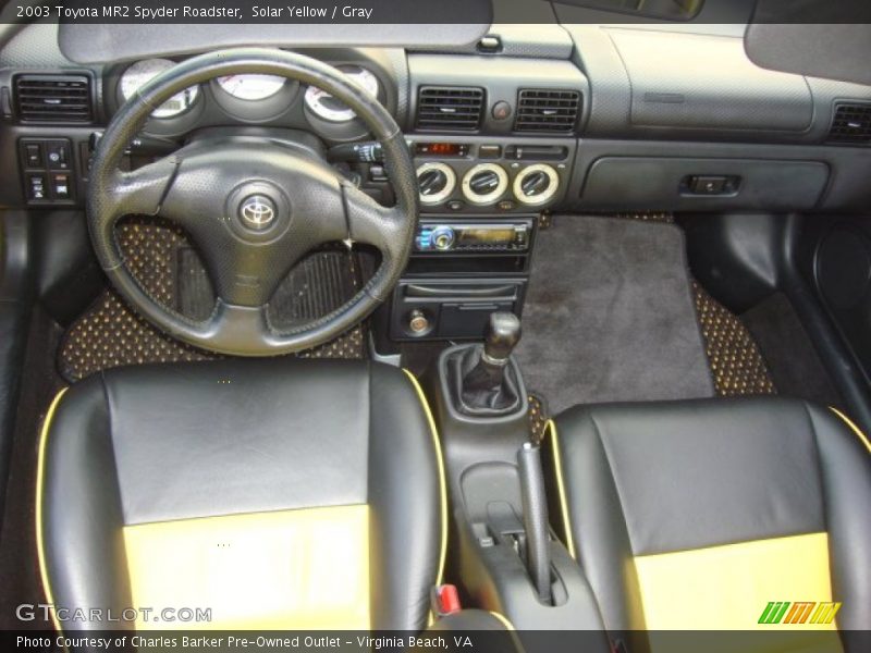 Solar Yellow / Gray 2003 Toyota MR2 Spyder Roadster