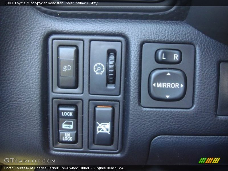 Controls of 2003 MR2 Spyder Roadster