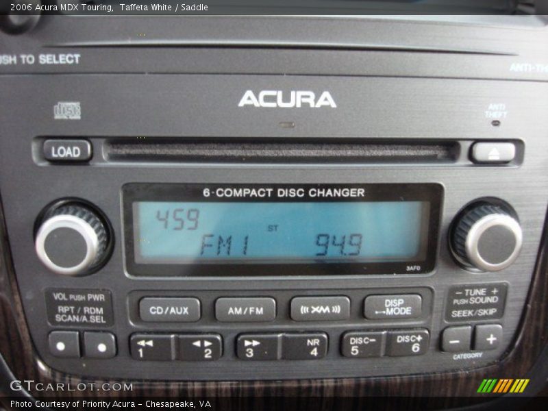 Taffeta White / Saddle 2006 Acura MDX Touring