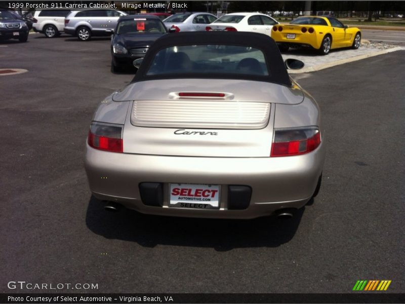 Mirage Metallic / Black 1999 Porsche 911 Carrera Cabriolet