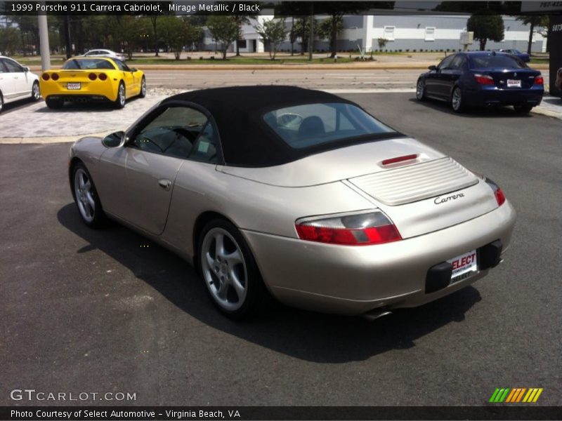 Mirage Metallic / Black 1999 Porsche 911 Carrera Cabriolet