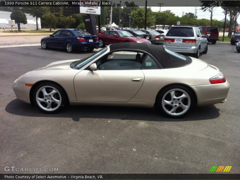 Mirage Metallic / Black 1999 Porsche 911 Carrera Cabriolet