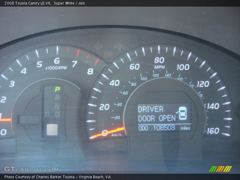 Super White / Ash 2008 Toyota Camry LE V6