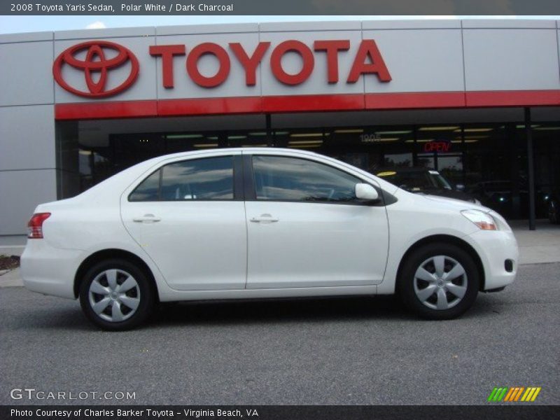 Polar White / Dark Charcoal 2008 Toyota Yaris Sedan