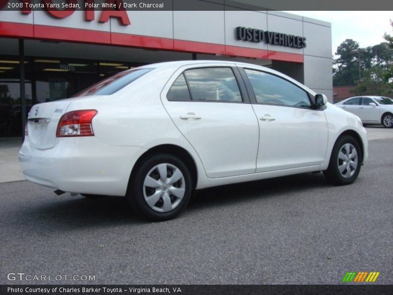 Polar White / Dark Charcoal 2008 Toyota Yaris Sedan