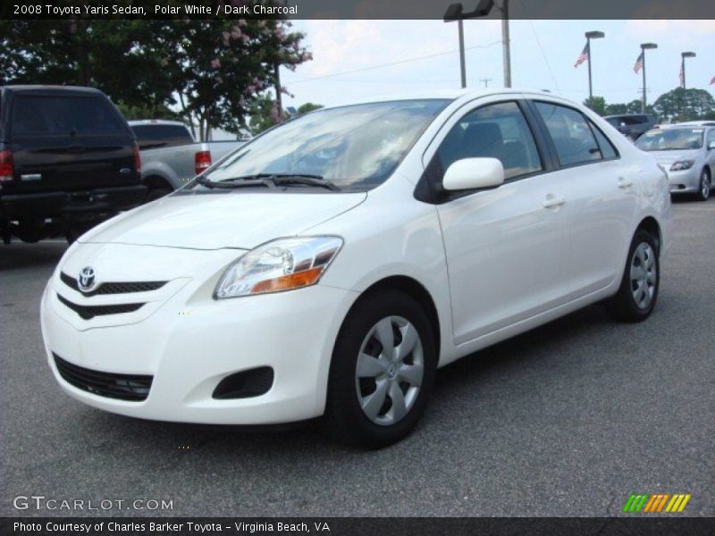 Polar White / Dark Charcoal 2008 Toyota Yaris Sedan