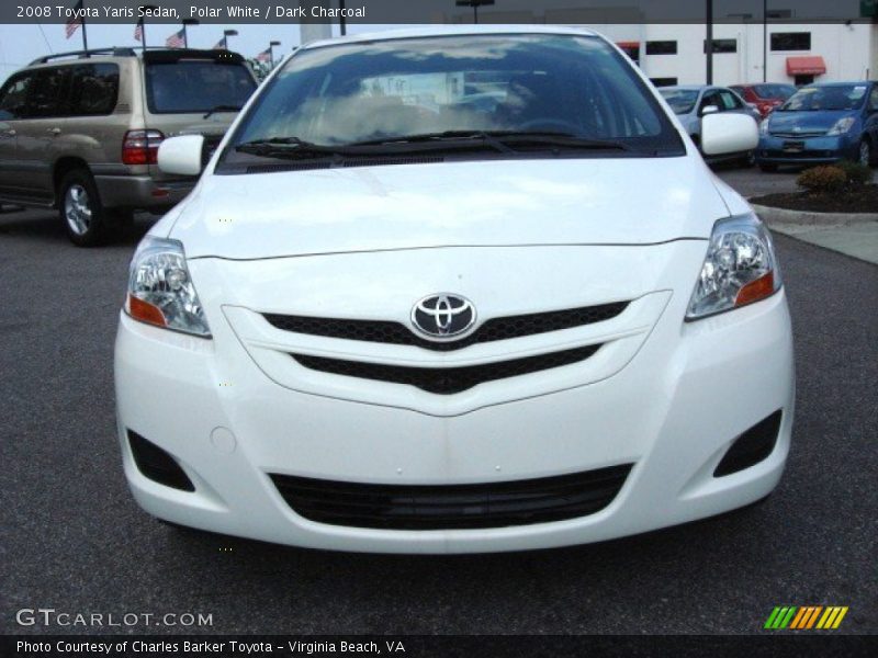 Polar White / Dark Charcoal 2008 Toyota Yaris Sedan