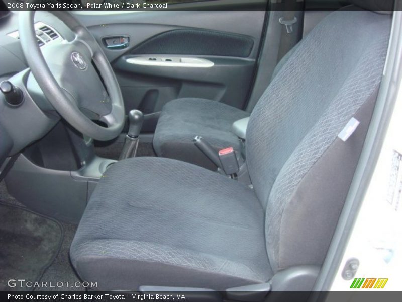 Polar White / Dark Charcoal 2008 Toyota Yaris Sedan