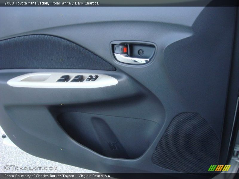 Polar White / Dark Charcoal 2008 Toyota Yaris Sedan
