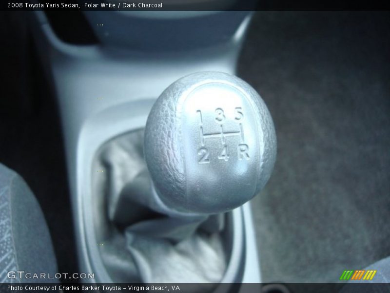 Polar White / Dark Charcoal 2008 Toyota Yaris Sedan