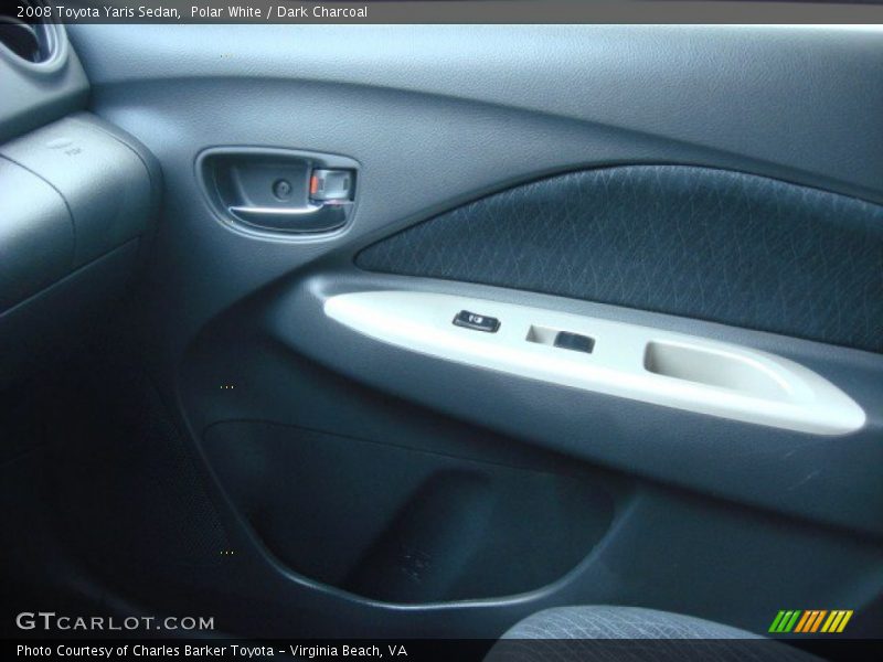 Polar White / Dark Charcoal 2008 Toyota Yaris Sedan