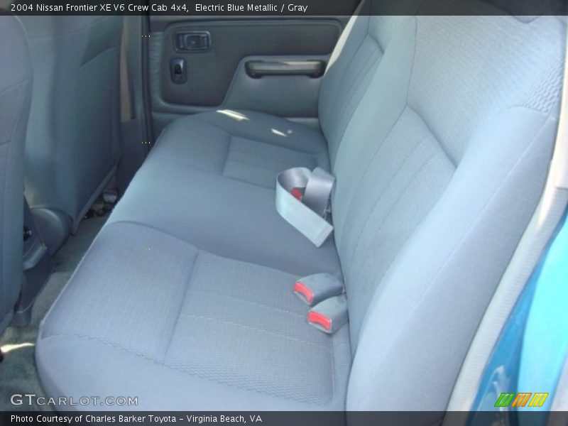 Electric Blue Metallic / Gray 2004 Nissan Frontier XE V6 Crew Cab 4x4