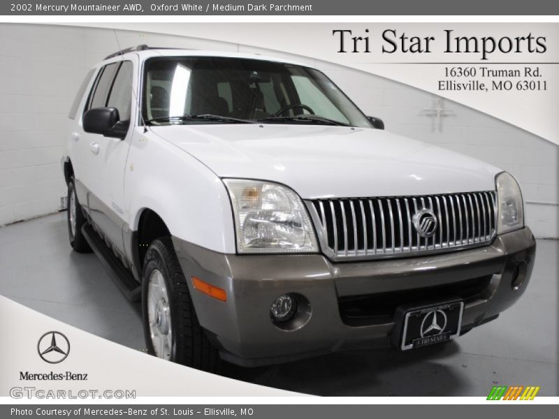 Oxford White / Medium Dark Parchment 2002 Mercury Mountaineer AWD