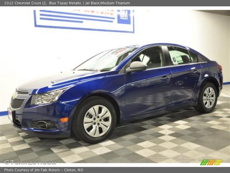 Blue Topaz Metallic / Jet Black/Medium Titanium 2012 Chevrolet Cruze LS