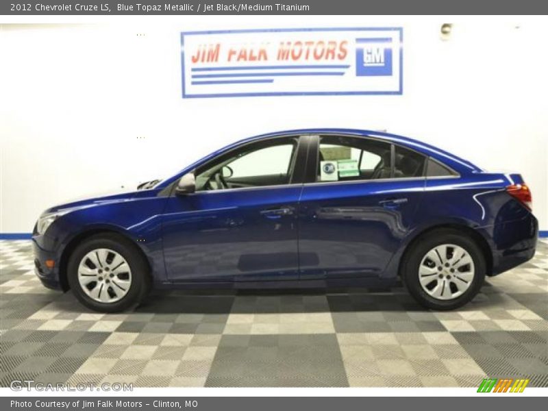 Blue Topaz Metallic / Jet Black/Medium Titanium 2012 Chevrolet Cruze LS