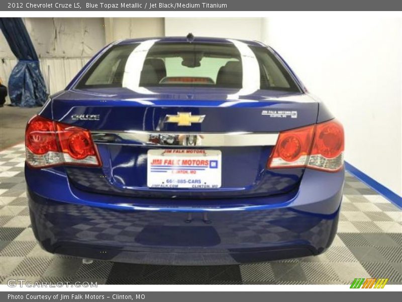 Blue Topaz Metallic / Jet Black/Medium Titanium 2012 Chevrolet Cruze LS