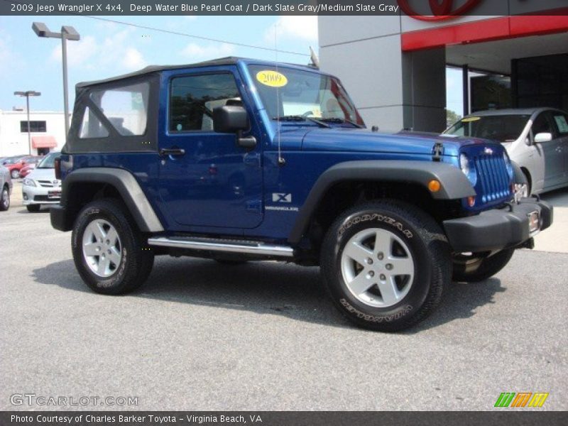 Deep Water Blue Pearl Coat / Dark Slate Gray/Medium Slate Gray 2009 Jeep Wrangler X 4x4