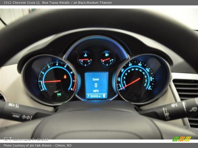 Blue Topaz Metallic / Jet Black/Medium Titanium 2012 Chevrolet Cruze LS