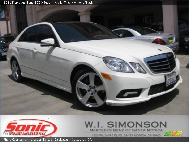 Arctic White / Almond/Black 2011 Mercedes-Benz E 350 Sedan