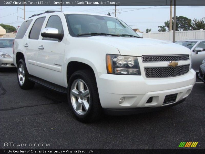 Summit White / Dark Titanium/Light Titanium 2007 Chevrolet Tahoe LTZ 4x4