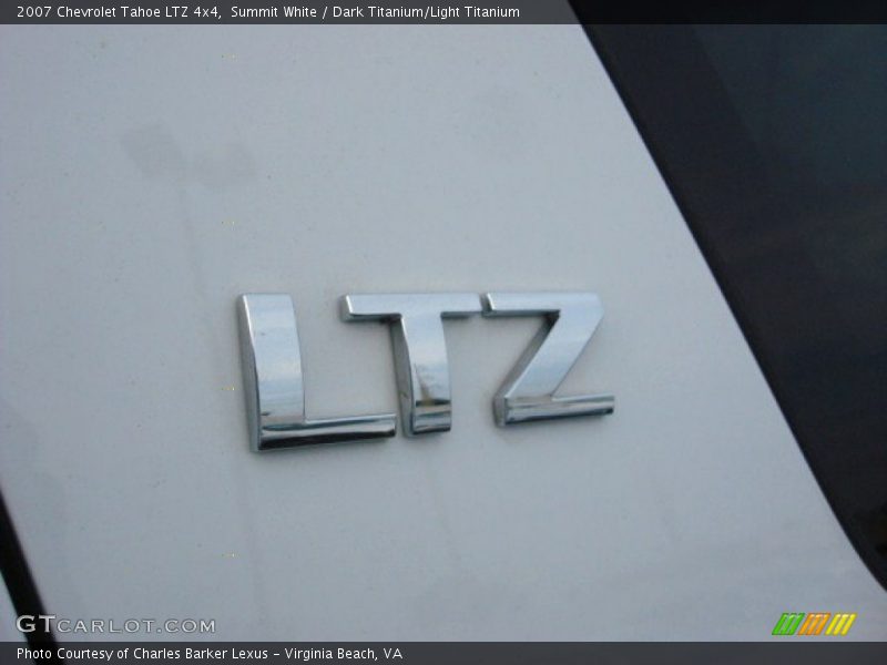 Summit White / Dark Titanium/Light Titanium 2007 Chevrolet Tahoe LTZ 4x4