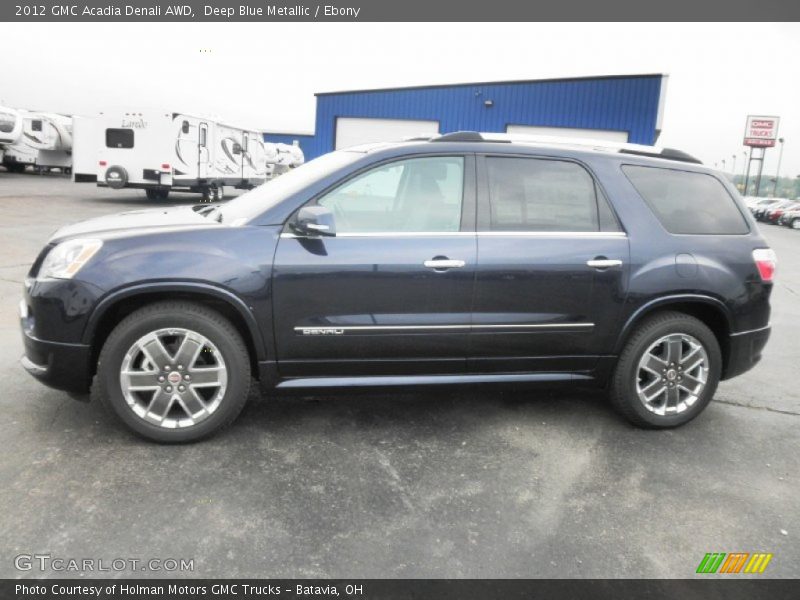Deep Blue Metallic / Ebony 2012 GMC Acadia Denali AWD