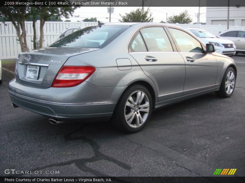Palladium Silver Metallic / Black 2009 Mercedes-Benz C 300 4Matic