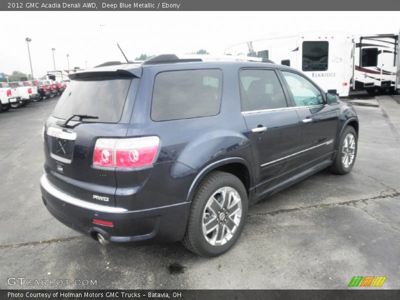 Deep Blue Metallic / Ebony 2012 GMC Acadia Denali AWD