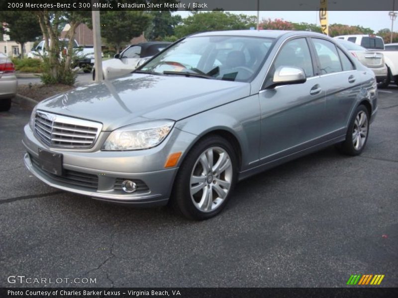 Palladium Silver Metallic / Black 2009 Mercedes-Benz C 300 4Matic