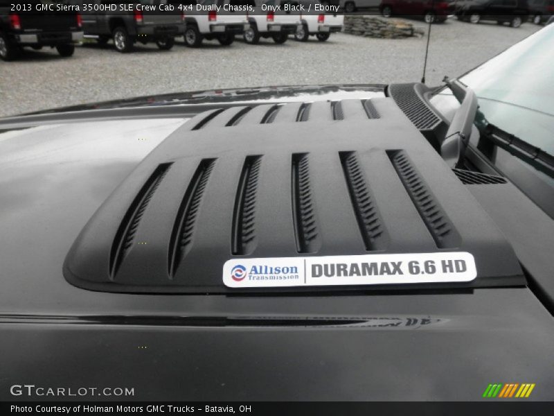 Onyx Black / Ebony 2013 GMC Sierra 3500HD SLE Crew Cab 4x4 Dually Chassis