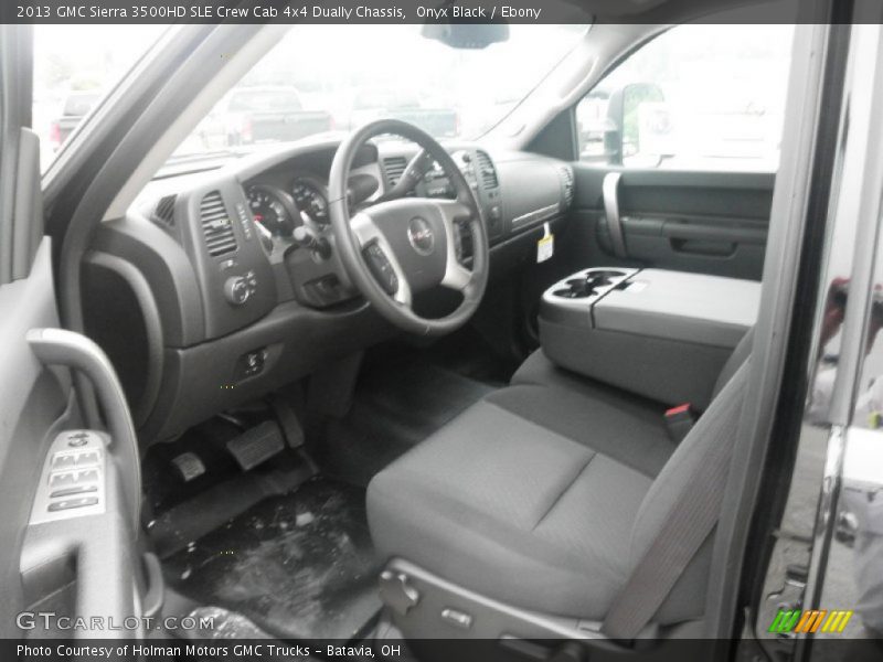 Onyx Black / Ebony 2013 GMC Sierra 3500HD SLE Crew Cab 4x4 Dually Chassis