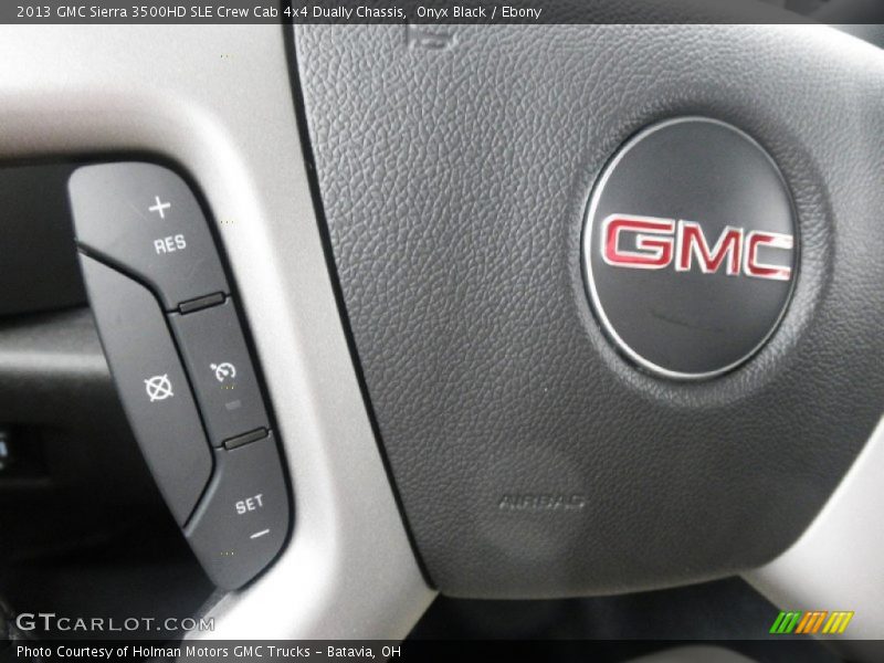 Onyx Black / Ebony 2013 GMC Sierra 3500HD SLE Crew Cab 4x4 Dually Chassis