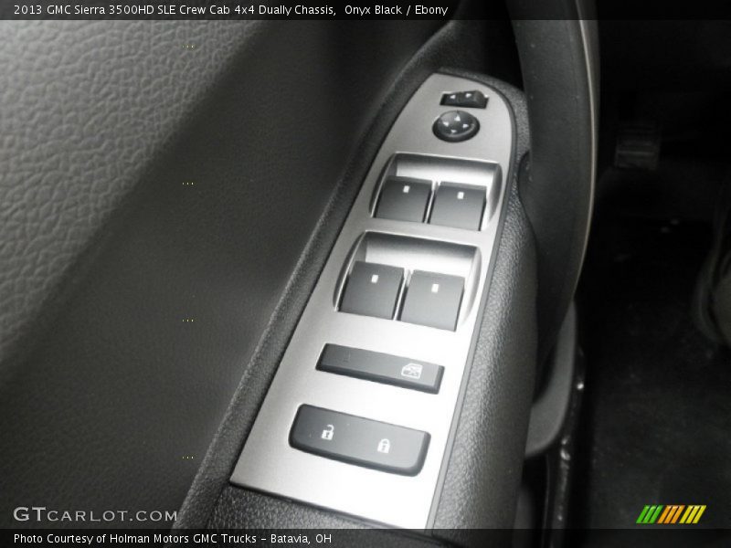 Onyx Black / Ebony 2013 GMC Sierra 3500HD SLE Crew Cab 4x4 Dually Chassis