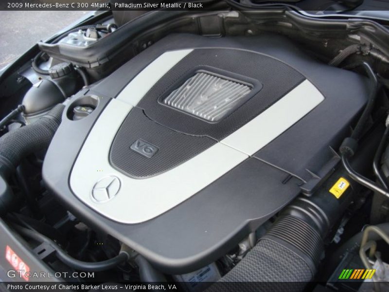 Palladium Silver Metallic / Black 2009 Mercedes-Benz C 300 4Matic
