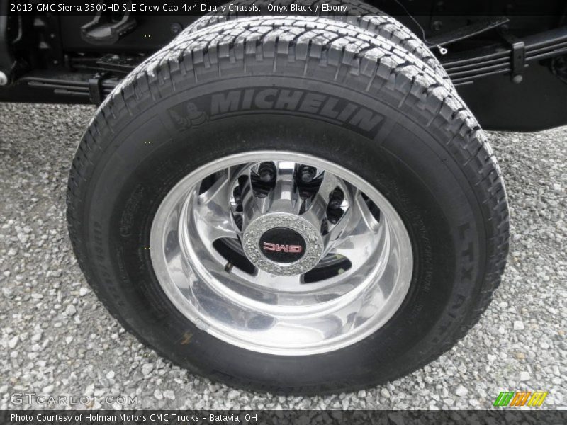 Onyx Black / Ebony 2013 GMC Sierra 3500HD SLE Crew Cab 4x4 Dually Chassis