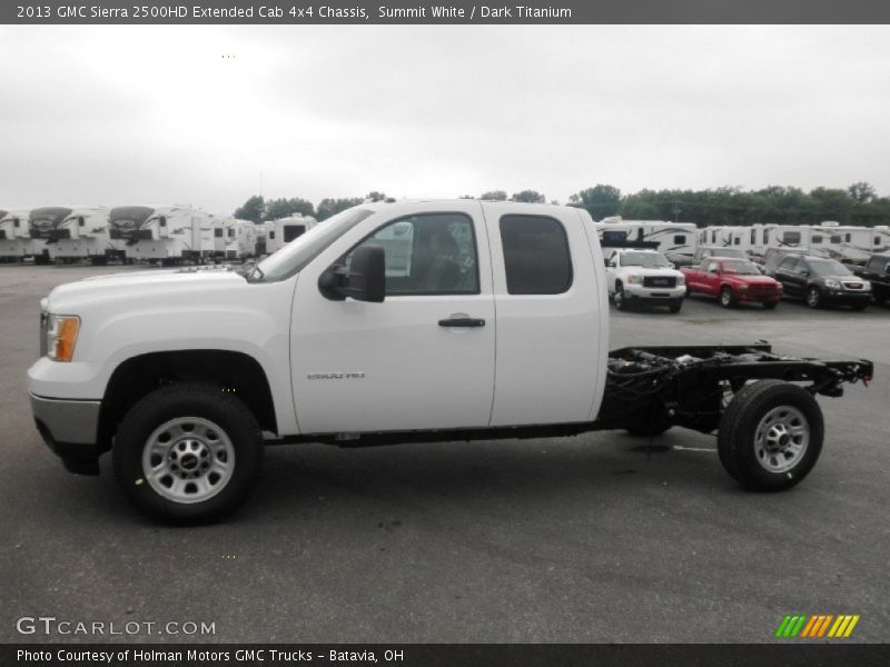 Summit White / Dark Titanium 2013 GMC Sierra 2500HD Extended Cab 4x4 Chassis