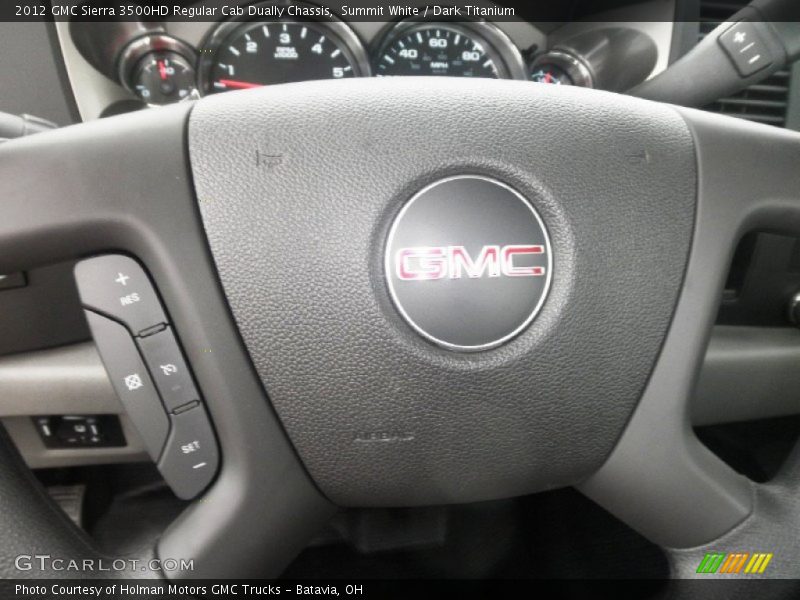 Summit White / Dark Titanium 2012 GMC Sierra 3500HD Regular Cab Dually Chassis