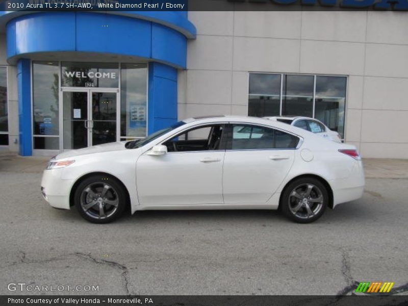 White Diamond Pearl / Ebony 2010 Acura TL 3.7 SH-AWD