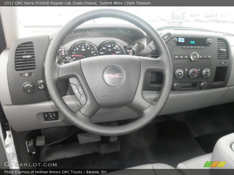 Summit White / Dark Titanium 2012 GMC Sierra 3500HD Regular Cab Dually Chassis