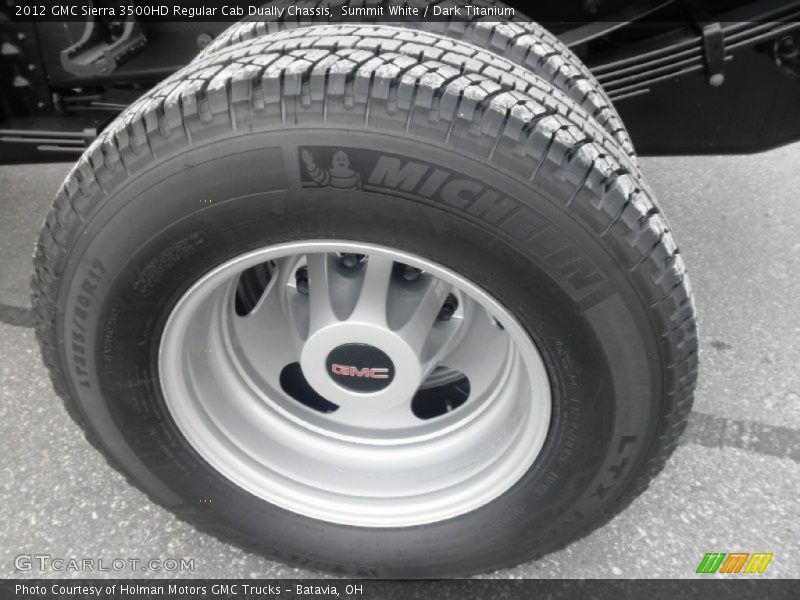 Summit White / Dark Titanium 2012 GMC Sierra 3500HD Regular Cab Dually Chassis