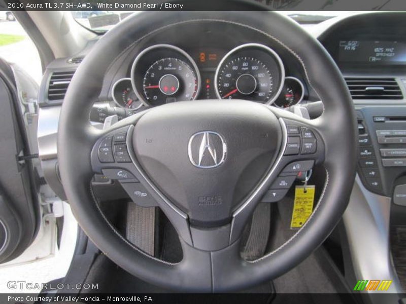 White Diamond Pearl / Ebony 2010 Acura TL 3.7 SH-AWD