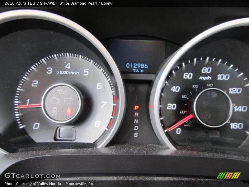 White Diamond Pearl / Ebony 2010 Acura TL 3.7 SH-AWD