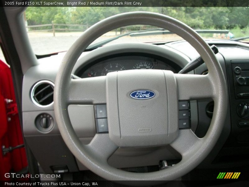Bright Red / Medium Flint/Dark Flint Grey 2005 Ford F150 XLT SuperCrew