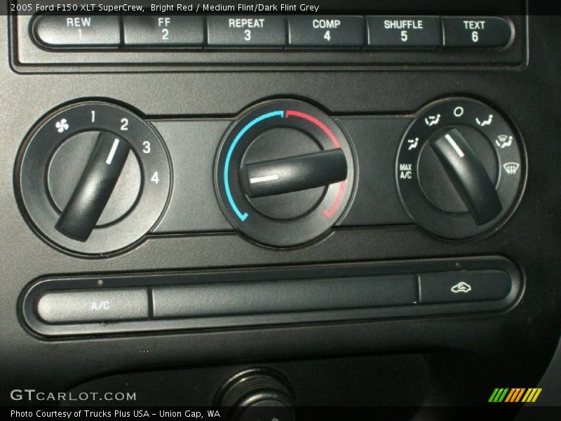 Bright Red / Medium Flint/Dark Flint Grey 2005 Ford F150 XLT SuperCrew