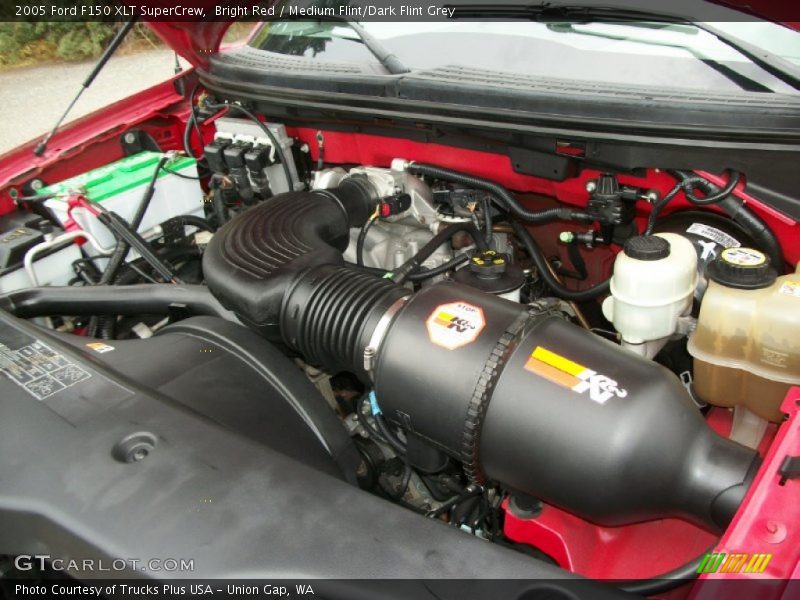 Bright Red / Medium Flint/Dark Flint Grey 2005 Ford F150 XLT SuperCrew