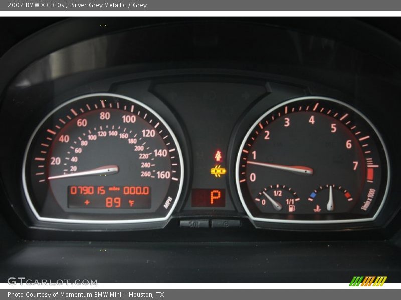 Silver Grey Metallic / Grey 2007 BMW X3 3.0si
