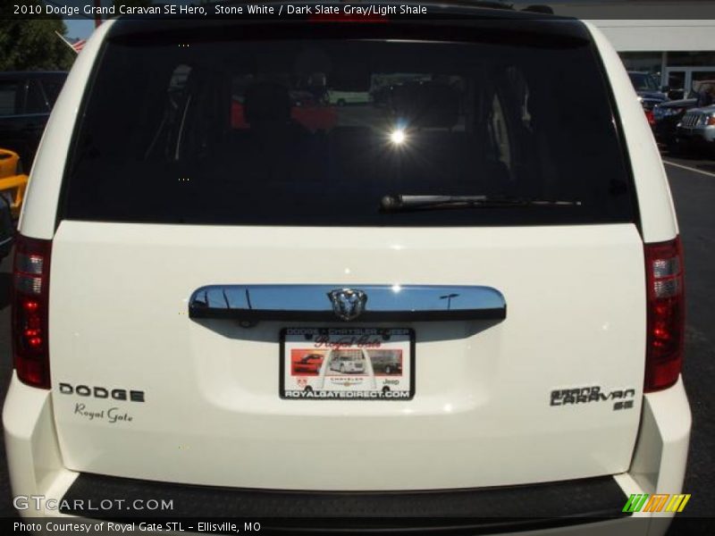 Stone White / Dark Slate Gray/Light Shale 2010 Dodge Grand Caravan SE Hero